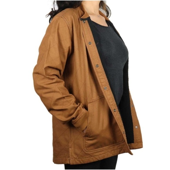 NWT Carhartt Women's Canvas Snap-Front Shirt Jacket Carhartt Brown - Picture 5 of 5